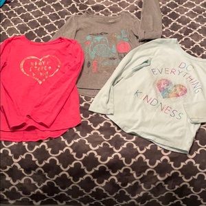 Girls long sleeve graphic tee lot size 7-7/8